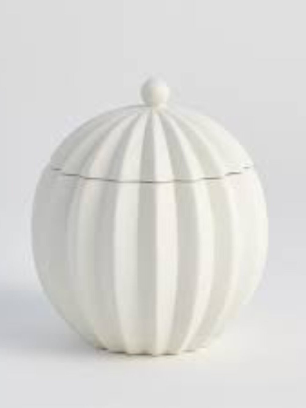 Ashley Childers Spicchi Line Covered Bowl/ Matte White